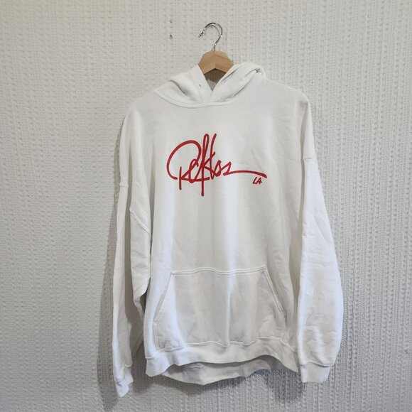 Young & Reckless White Logo Hoodie Sweater Men's Size 2X - Picture 3 of 9